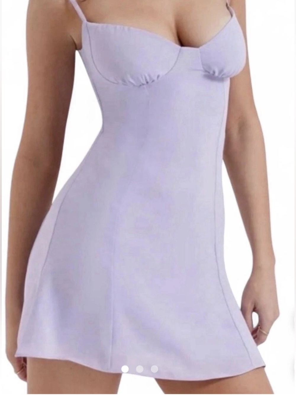 New House Of CB Christiana Lavender Mini Dress Size S $128